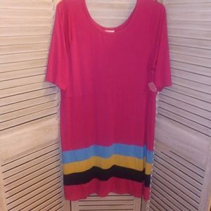 🆕❗️❗️ 3 FOR 30 BUNDLE ❗️❗️ Lolly Wolly Doodle t-shirt dress Hot PiNk NWT